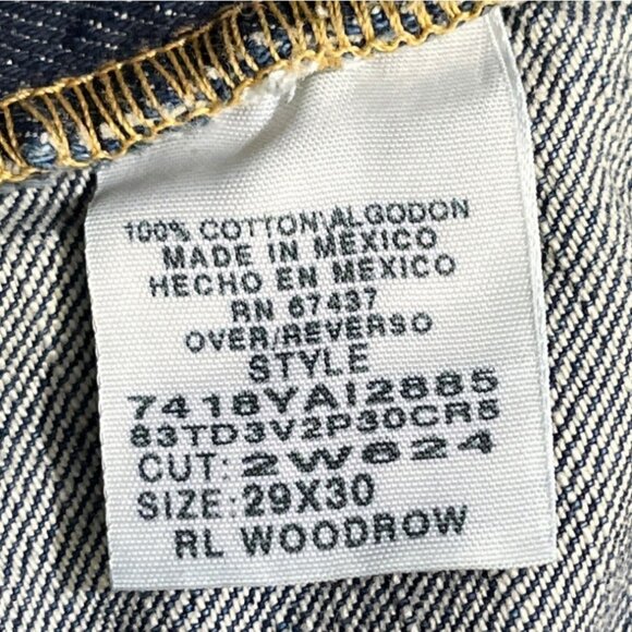 Ralph Lauren Polo Jeans Co. Men's Blue Jeans/Straight Leg 29x30 SKU 4996 - Picture 6 of 8